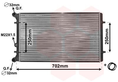 VAN WEZEL Radiators, Motora dzesēšanas sistēma 03002155